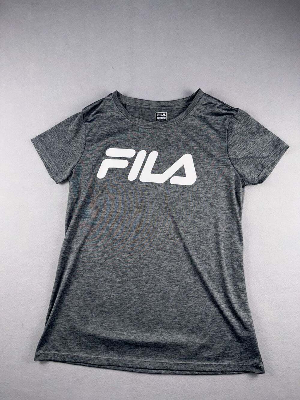 Fila Short Sleeve Graphic T-Shirt Size XL Grey Polyester Athletic Top